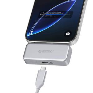 lot 20255 image: ORICO 128GB Flash Drive Aluminum Alloy Portable SSD with PD 100W Fast Charging, Direct Plug Design, 90MBs External Solid State Drive, Reliable Storage for iPhone 17, Tablets and Laptops - S5