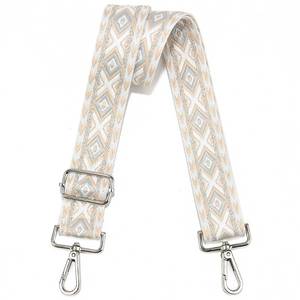 lot 20258 image: 1.5in Wide Purse Strap Silver Hardware Adjustable Replacement Long Crossbody Bag Strap for Thick Shoulder Bags Canvas Handbags Straps