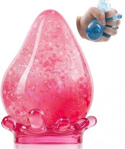 lot 20279 image: Dream Squishy Drop Squishy Stress Ball,Water Drop Fidget Stress Ball,Ice Squishys Stress Cube-Drop Malt Sugar Balls Sensory for Relief Anxiety Pink, Classroom Prize Toys (Pink)
