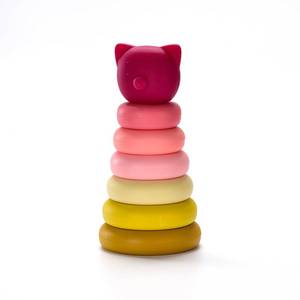 lot 20280 image: Imagination Junction 5-Piece Toddler Stacking Toy for Fine Motor Skills and Early Development (Red Bear)