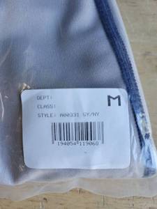 lot 20312 image: Mens Gray Baseball Pants with Navy Piping - Size Medium