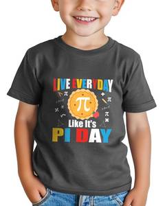 lot 20317 image: Toddler Pi Day Shirt Happy 3.14 Pie Day T-Shirts for Kids Boys Girls Funny Tops Graphic Math Tee Short Sleeve 2-8Y