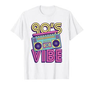 lot 20370 image: 90s Vibe 1990s Music Lover Nineties Costume Party Retro 90s T-Shirt Small