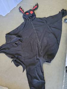 lot 20402 image: Mothman Costume Onesie Zip-Up Jumpsuit (Large)