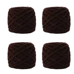lot 20411 image: Maxee Chunky Chenille Yarn for Crocheting, 1 Skeins (Each 3.35 oz, 49 Yards), Super Soft Knitting Yarn, Soft Thick Fluffy Yarn for Hand Knitting Scarves, Hats, DIY Gifts, Blanket Crafts Projects (Marroon, 1 Pack)
