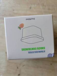 lot 20427 image: Stainless Steel Snack Containers with Silicone Lids 2oz60ml Set