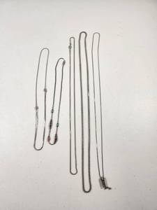 lot 214 image: Mixed Silver Chain Necklace Collection Lot
