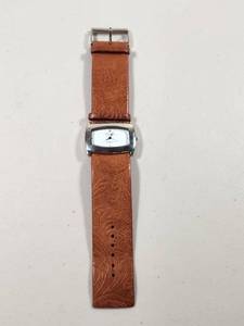 lot 229 image: Silpada Designs Watch with Embossed Brown Leather Band