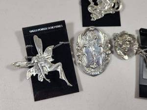 lot 257 image: Vintage Pewter Pendants