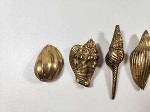 lot 269 image: Brass Seashell Collection Set of 5 Decorative Pieces