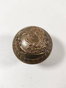lot 271 image: Antique Russell Erwin Decorative Brass Door Knob with Ornate Scrollwork Pattern