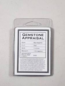 lot 282 image: 1 Carat Blue Sapphire Gemstone with Appraisal