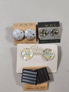 lot 332 image: Stud Earrings Collection Set of 4 Pairs