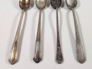lot 347 image: Silver Plated Teaspoon Set Monarch Plate Pattern