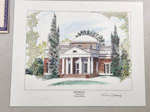 lot 353 image: Presidential Homes Lithograph Print Collection with Certificate
