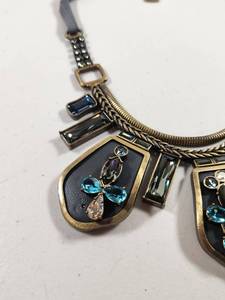 lot 357 image: Silpada Multi-Color Crystal Statement Necklace with Gold-Tone Hardware