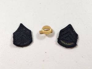 lot 360 image: Military Sergeant Chevron Patches with Rank Pin Set