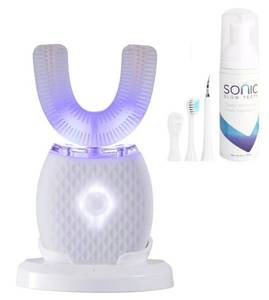 lot 27195 image: Automatic Toothbrush for Adults Ultrasonic Toothbrush Rechargeable Waterproof Design with Soft Bristles 30s Timer Wireless Charging Portable Travel Home Use (White) - Retail $33