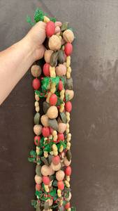 lot 17 image: Vintage Faux Nut Garland with Holly Accents
