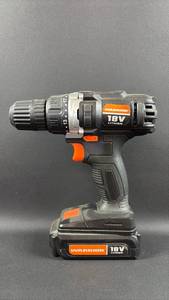 lot 26 image: Warrior 18V Cordless Drill Driver with Lithium Battery (will need charging cord)