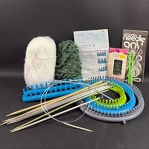 lot 117 image: Knitting Bundle with Circular Looms, Needles and More