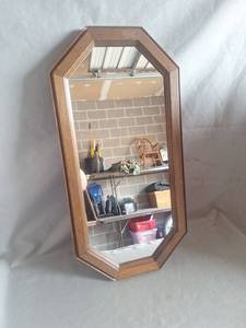 lot 150 image: Wood Frame Wall Mirror
