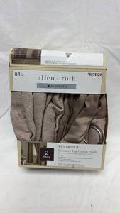 lot 4 image: Allen  Roth Burbridge Blackout Curtain Panels Set
