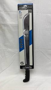 lot 5 image: Gordon 18 Inch Serrated Machete with Stainless Steel Blade