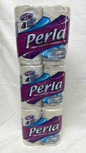 lot 6 image: Perla Bathroom Tissue 12-Roll Pack