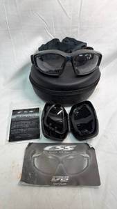 lot 127 image: ESS Eye Safety Systems Advancer V-12 Tactical Goggles with Case and Accessories