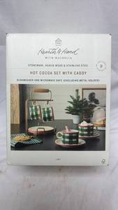lot 159 image: Hearth & Hand Hot Cocoa Set with Caddy