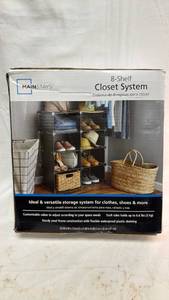 lot 171 image: Mainstays 8-Shelf Modular Closet Storage System