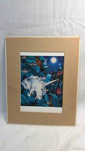lot 177 image: Midnight Unicorn Fantasy Lithograph by Jeannie Winston-Davis
