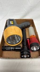 lot 190 image: Flashlight Collection Including Eveready Spotlight and Mag-Lite