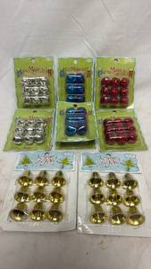 lot 191 image: Christmas Jingle Bell Ornament Collection Mixed Colors