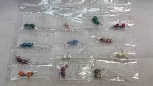 lot 202 image: Colorful Ball Stud Earrings Collection Set