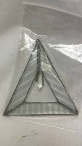 lot 226 image: Stained Glass Triangle Suncatcher with Hanging Chain