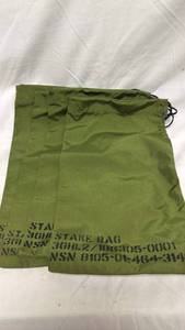 lot 229 image: Military Stake Bags with NSN Numbers and Drawstring Closure (4 Total)