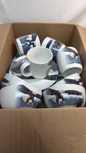 lot 244 image: Eagle Design Plates, Bowl & Coffee Mug Set of 4 Each