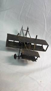 lot 20 image: Metal Biplane Model Aircraft