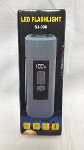 lot 59 image: LED Flashlight SJ-006 with Digital Display and Multiple Light Modes
