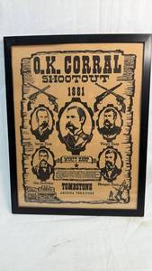 lot 87 image: O.K. Corral Shootout 1881 Tombstone Arizona Western Poster
