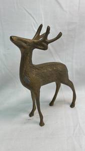 lot 94 image: Brass Deer Figurine with Spotted Pattern