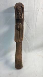 lot 100 image: Hand Carved Wooden Figure