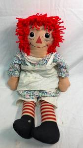 lot 106 image: Raggedy Ann Cloth Doll with Red Yarn Hair