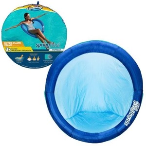 lot 717 image: SwimWays Spring Float Papasan Pool Lounger with Hyper-Flate Valve
