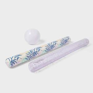 lot 720 image: Sun Squad Pool Float with 2 Sticks & Beach Ball PVC