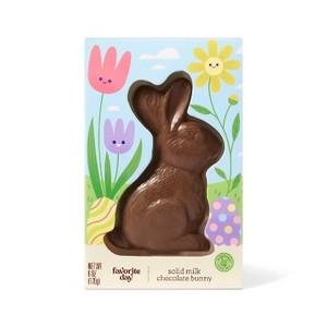 lot 814 image: Two Pack Spring Easter Candy Solid Milk Chocolate Bunny 6oz Favorite Day
