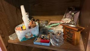 lot 50612 image: Mixed Collection of Collectibles and Household Items one cubby bring bag
