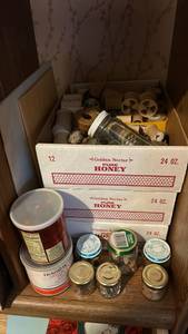 lot 50643 image: Mixed Lot of Medical Supply Bottles and Honey Packaging Boxes